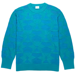 DELTA MERINO CREW NECK PULLOVER in TEAL JADE
