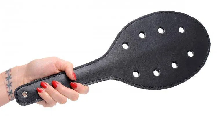 Deluxe Rounded BDSM Spanking Paddle - 15.5" Length, 5.75" Width