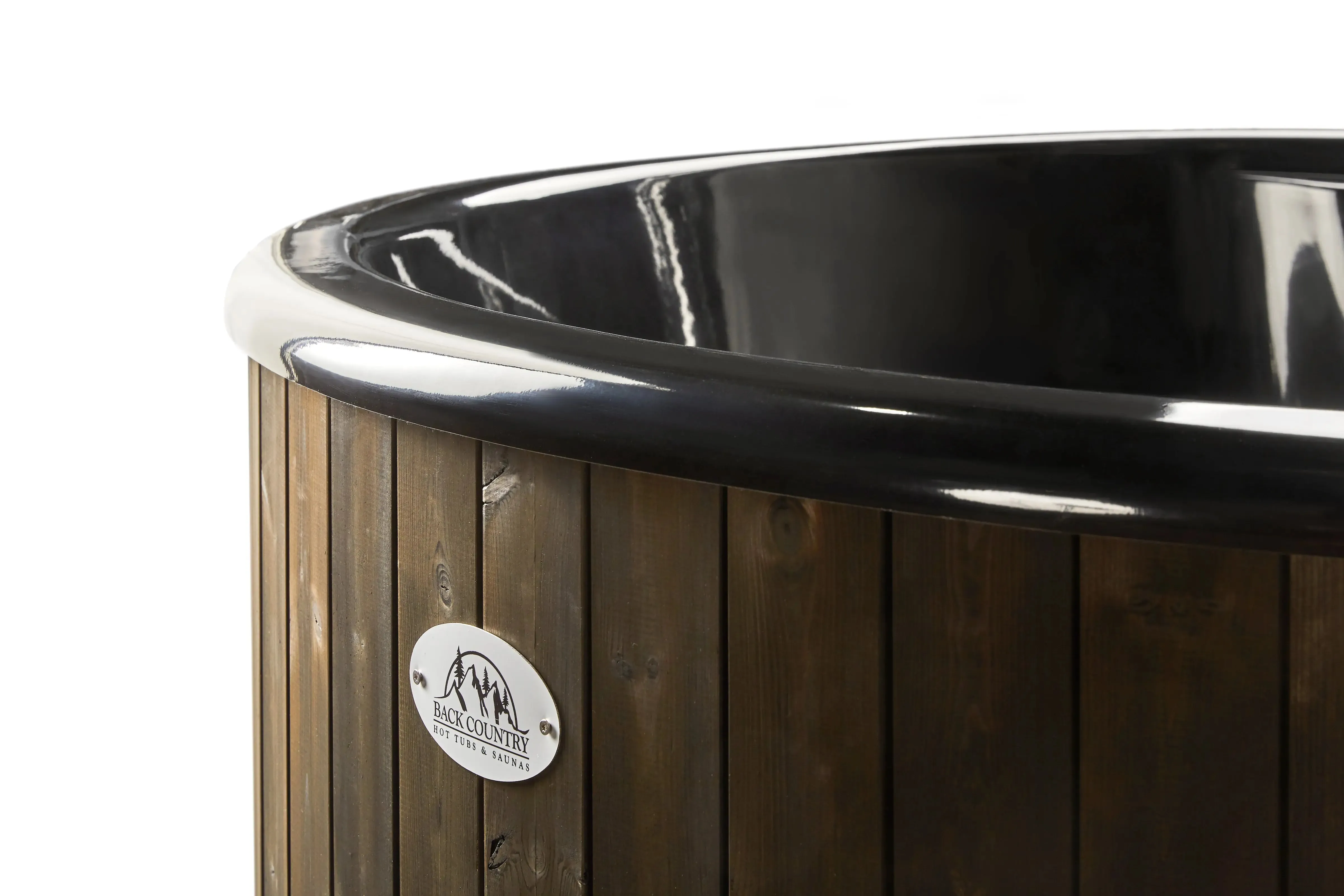 Deluxe Wood Fired Hot Tub With Liner - Limited Black Edition