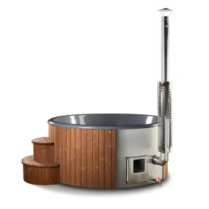 Deluxe Wood Fired Hot Tub With Liner