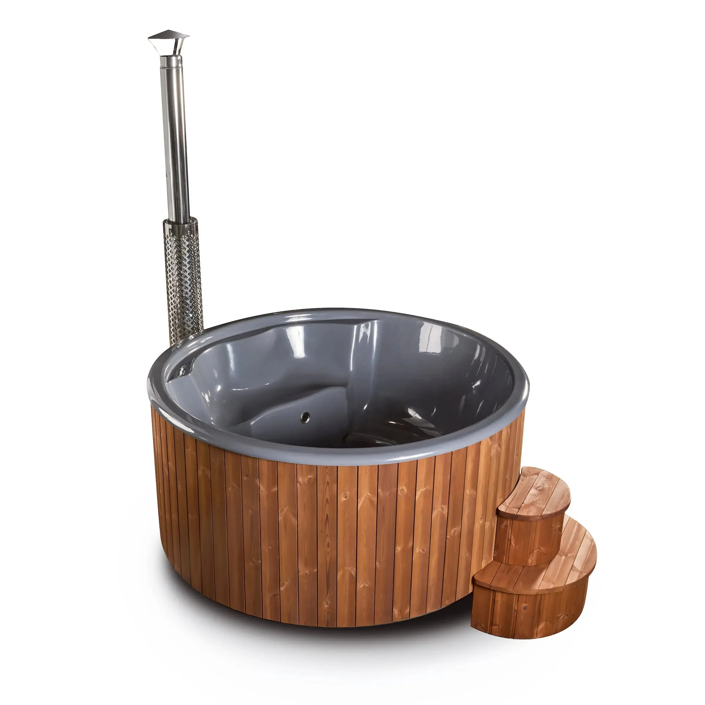 Deluxe Wood Fired Hot Tub With Liner