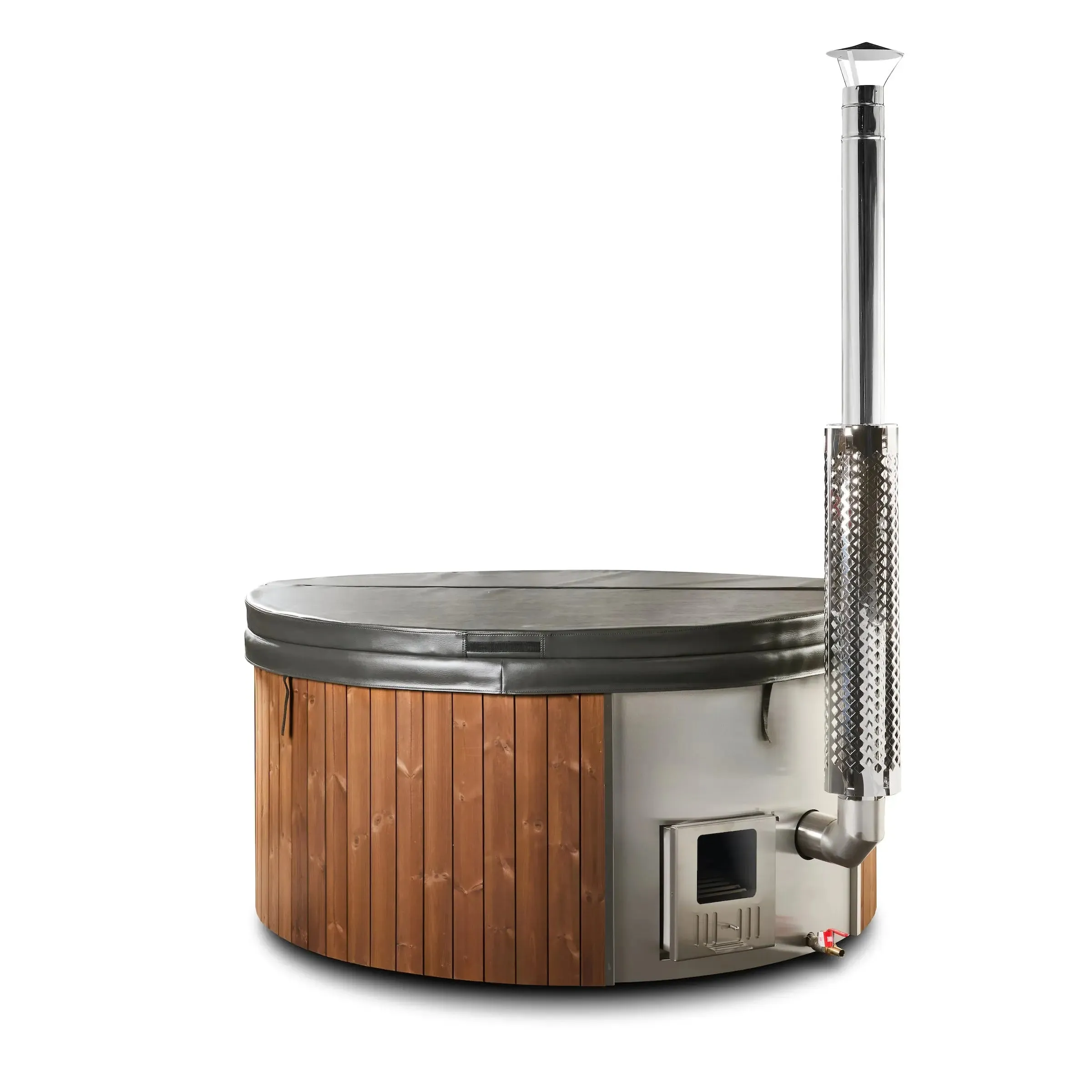 Deluxe Wood Fired Hot Tub With Liner