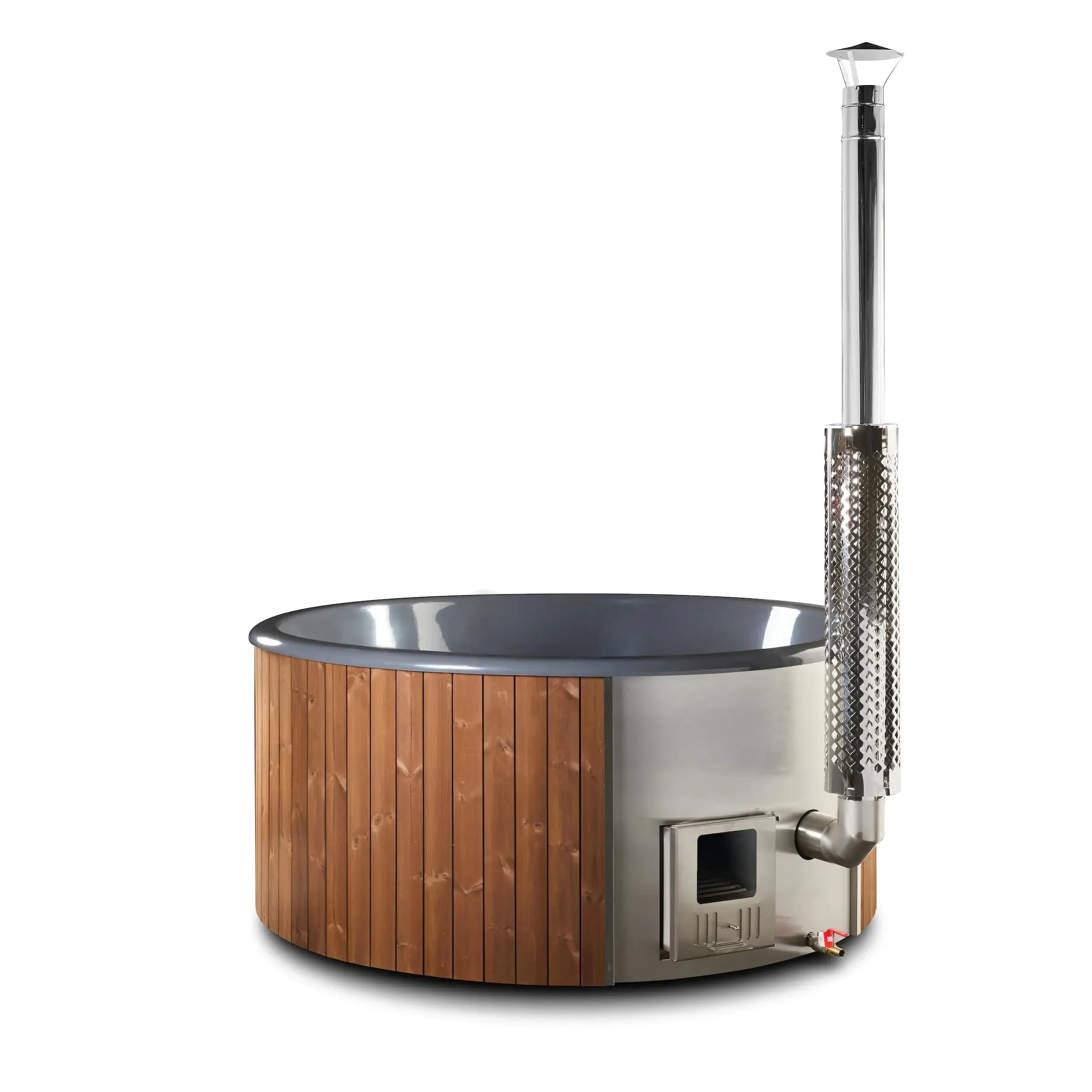 Deluxe Wood Fired Hot Tub With Liner