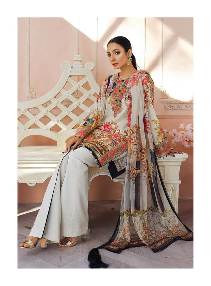 Designer Lawn Dress 2020 with Digital Print #M0014