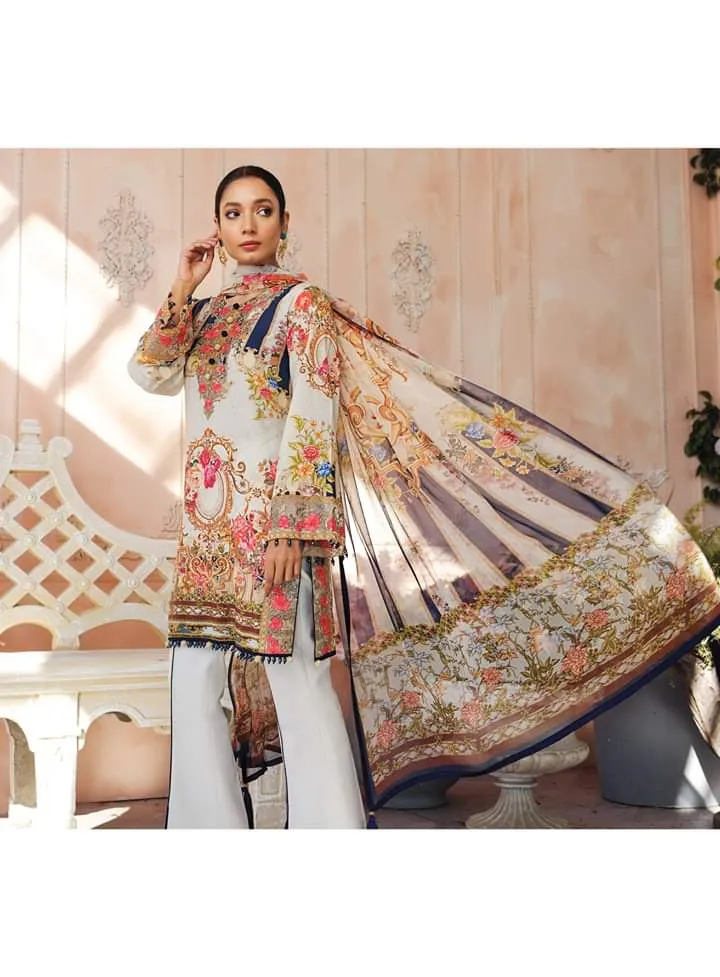 Designer Lawn Dress 2020 with Digital Print #M0014