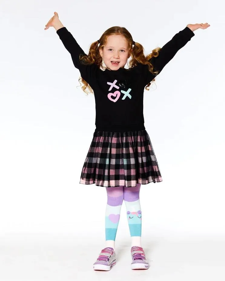 Deux Par Deux Sweatshirt Dress with Tulle Skirt