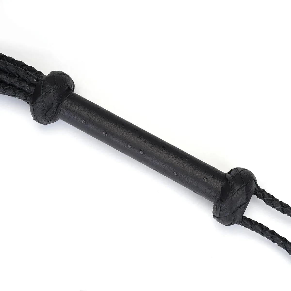 Devil's Kiss Black Leather Cat O'Nine Tails Flogger