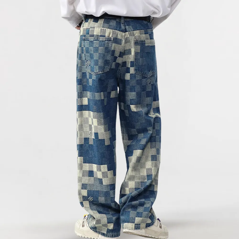 DF |Heavy Mosaic Checkerboard Jeans