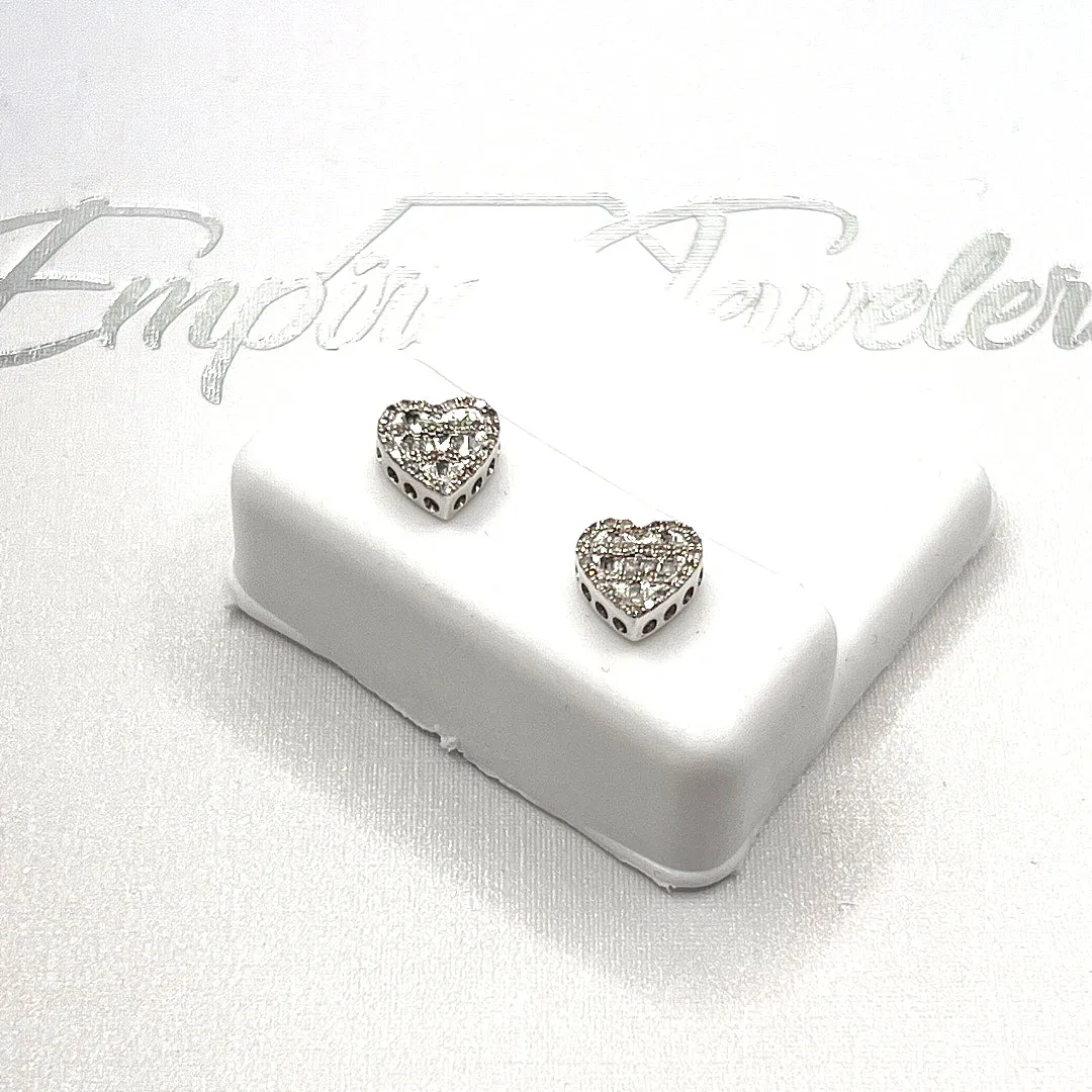 DIAMOND HEART EARRINGS
