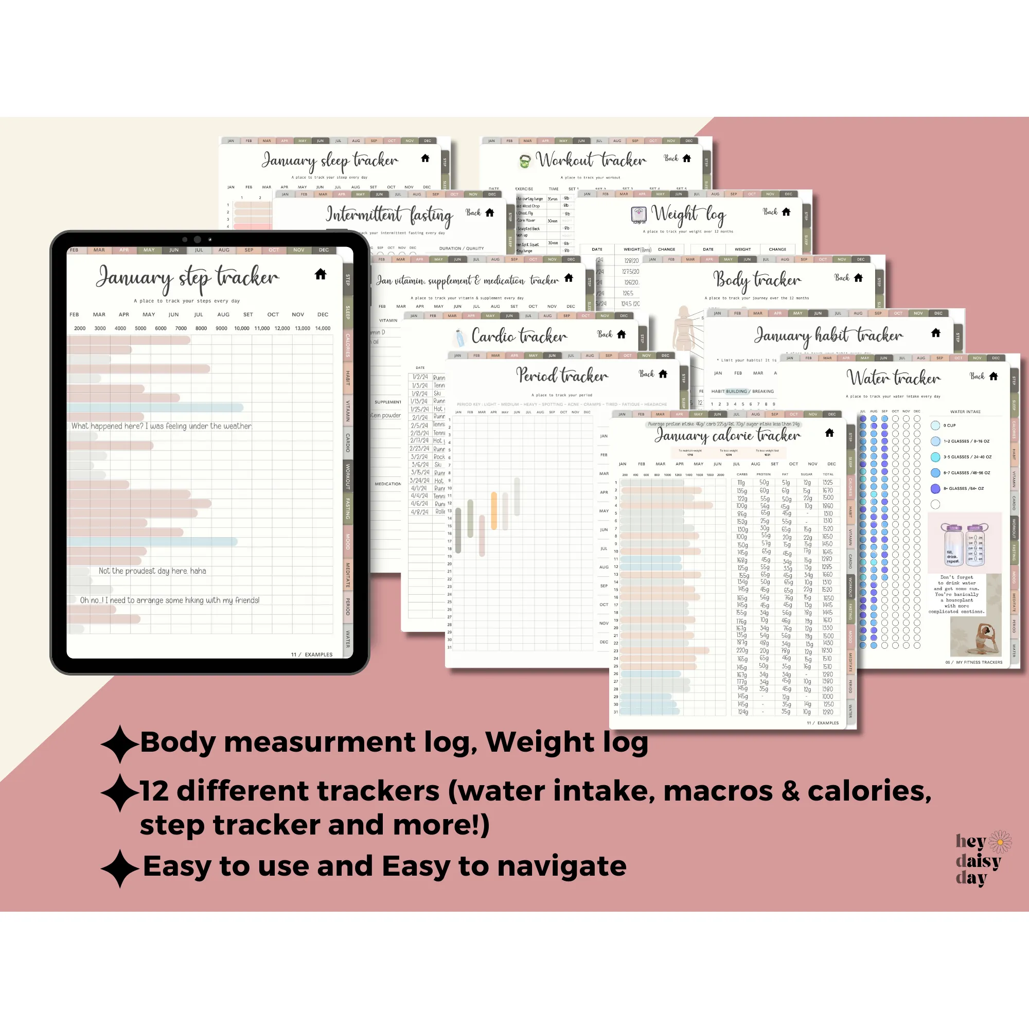 Digital Fitness Planner - Dear Body. I Love You.