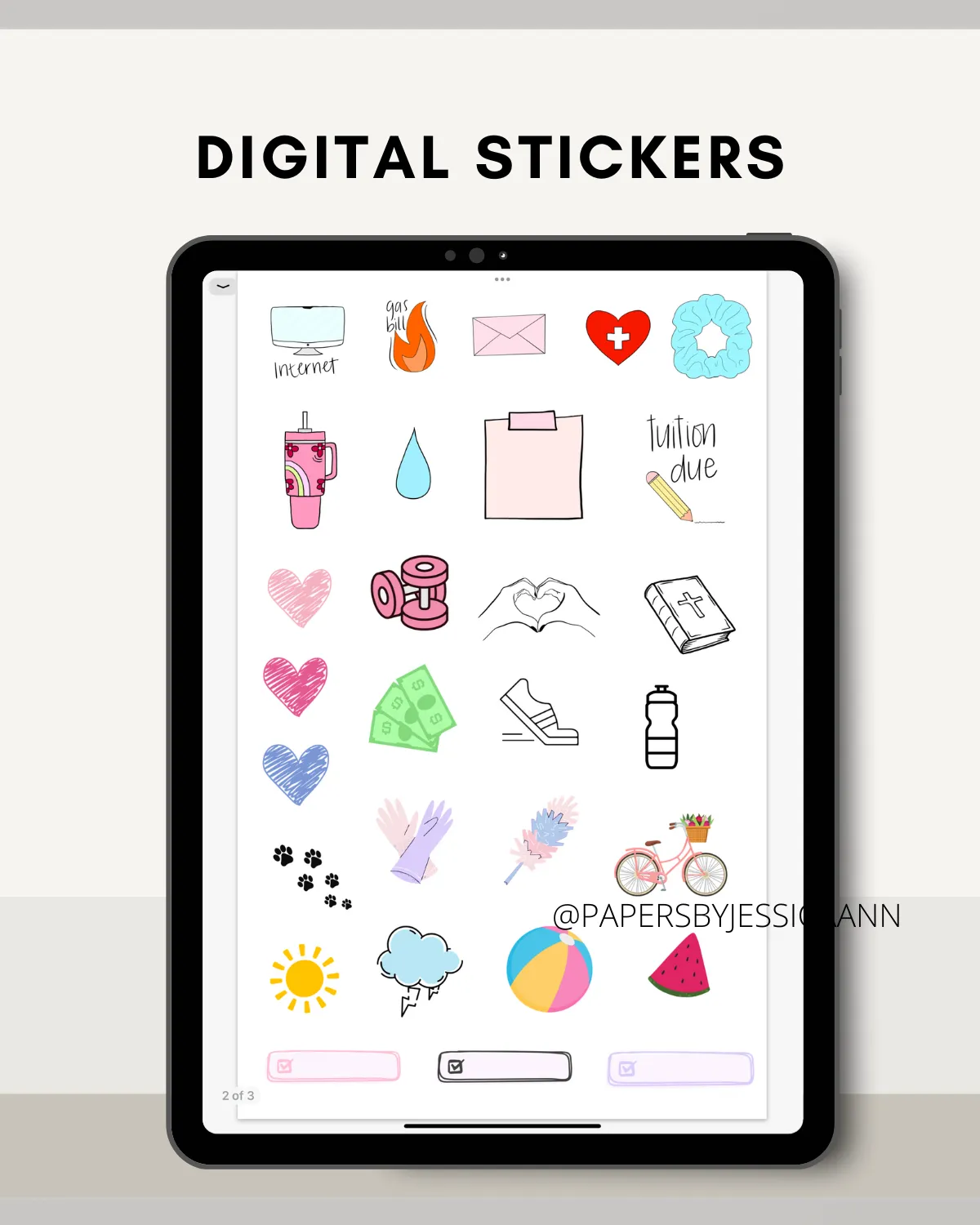 Digital Stickers for Digital Planner