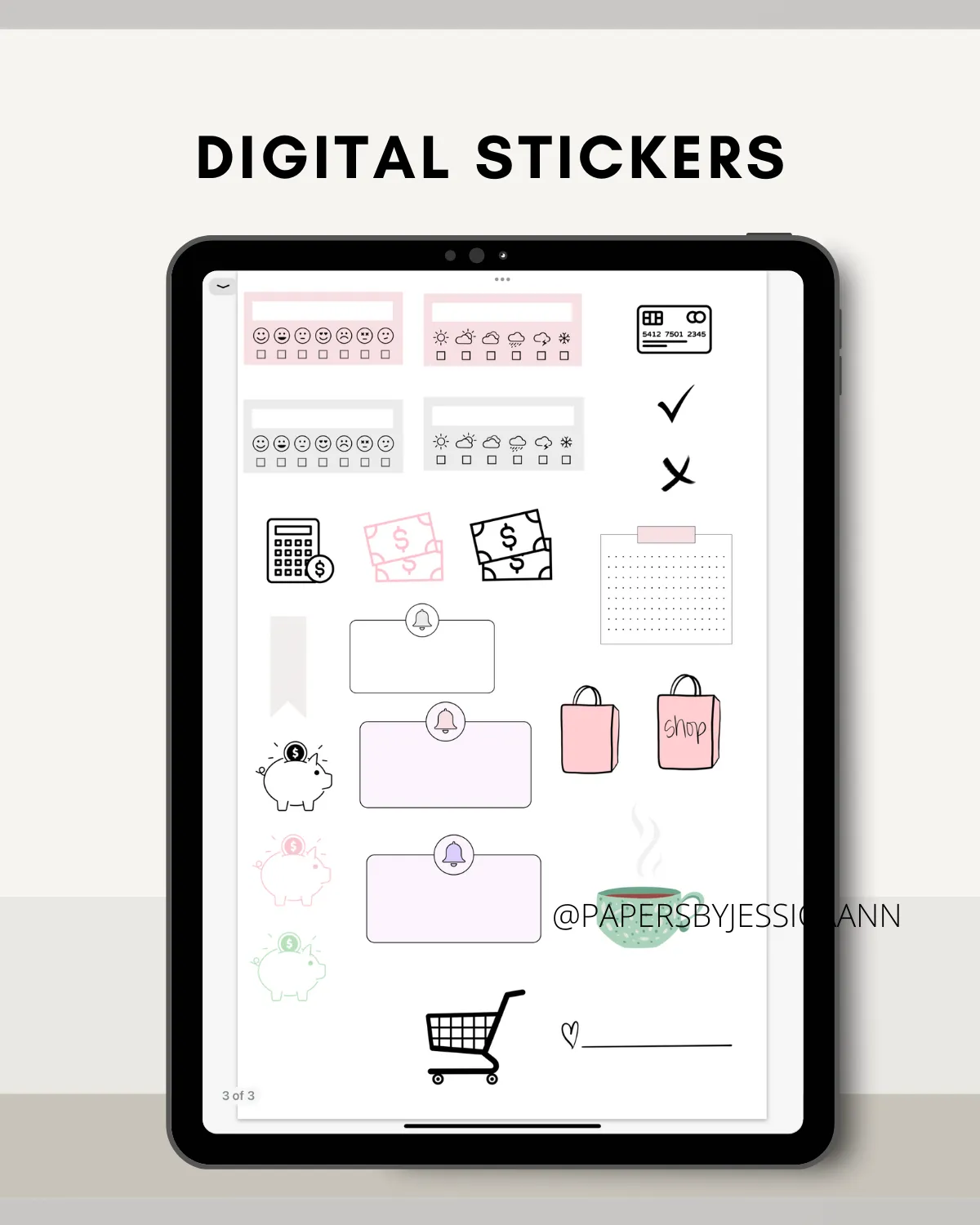 Digital Stickers for Digital Planner
