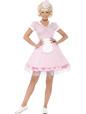 Diner Girl 1950's Pink Women Costume