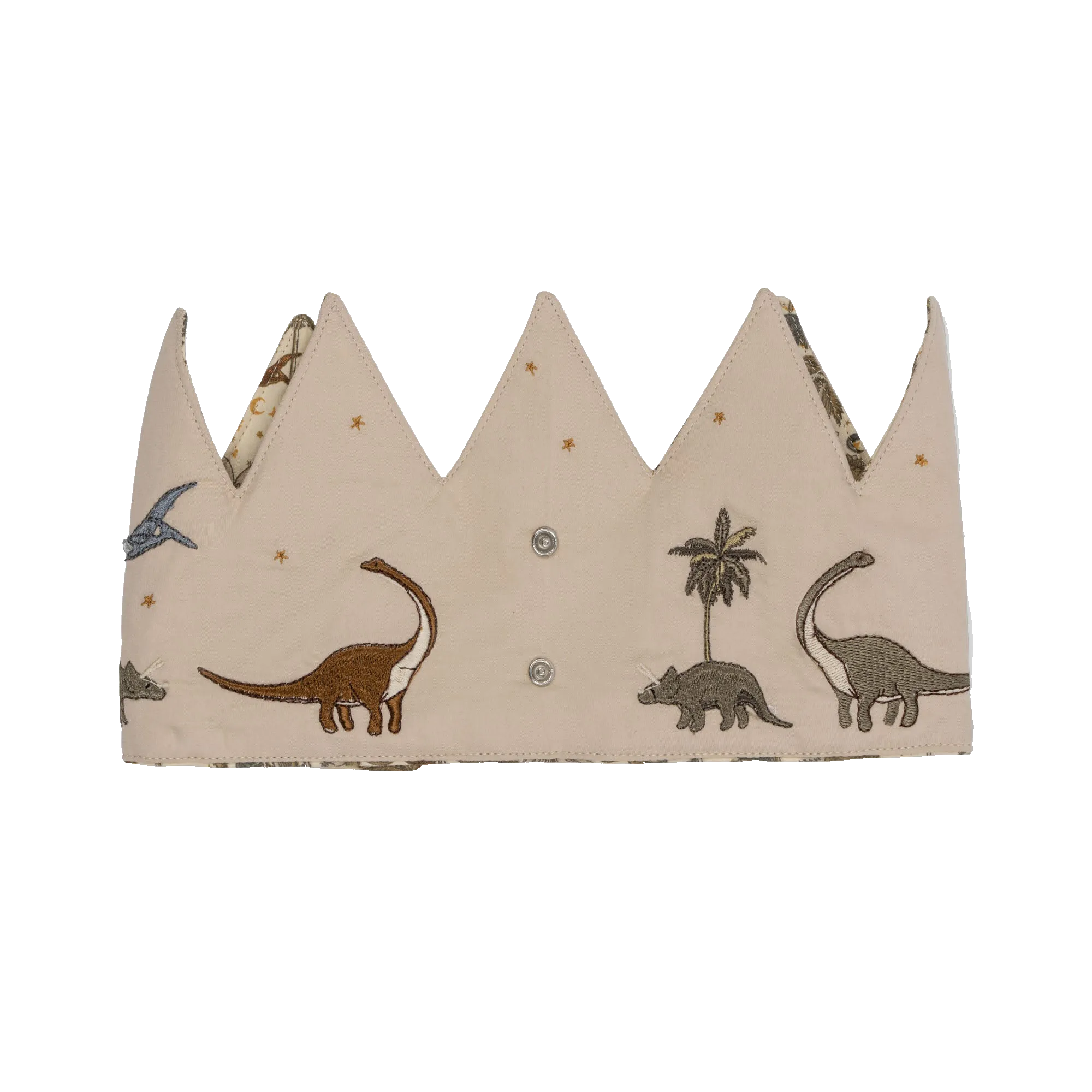 Dino Embroidered Birthday Crown