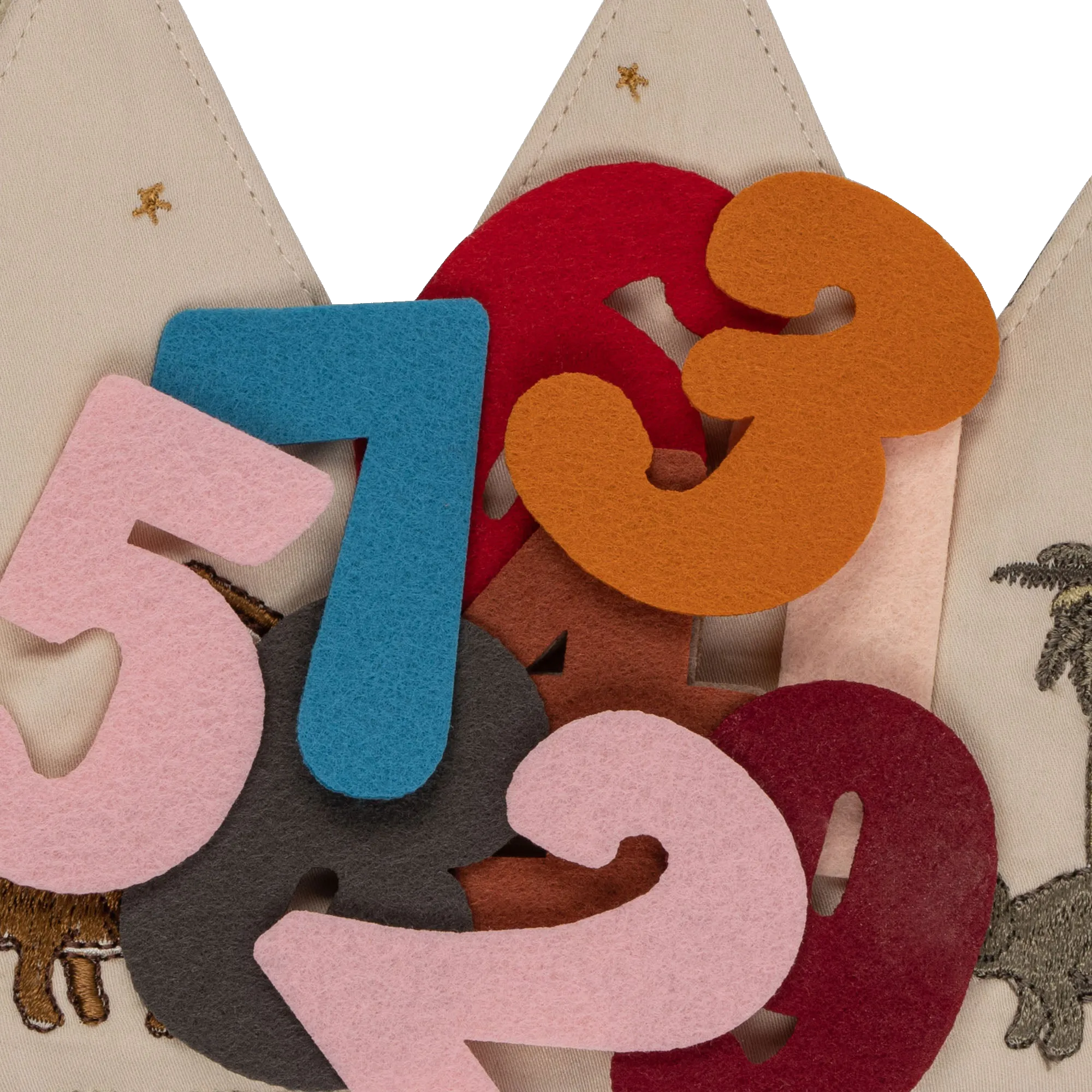 Dino Embroidered Birthday Crown