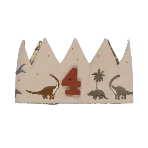 Dino Embroidered Birthday Crown