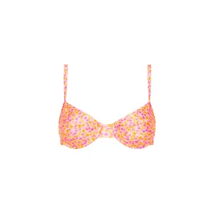 Ditzy Underwire Bra Bikini Top - Sherbet Shimmer