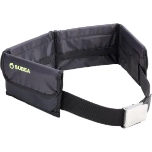 Diving weight belt with soft pockets for lead weights