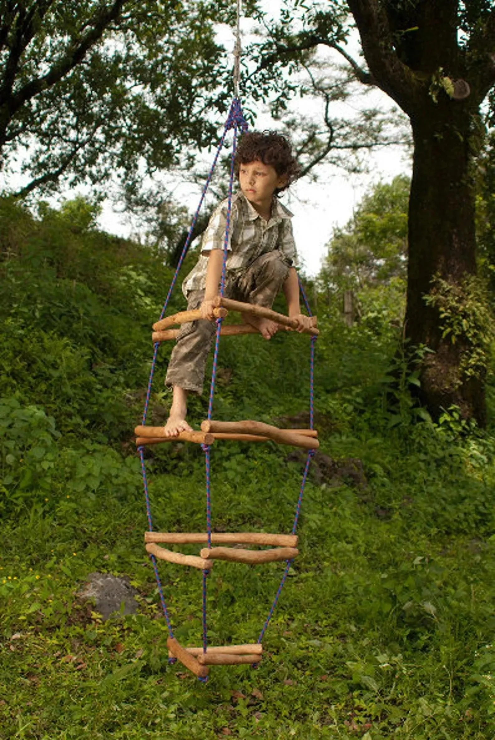 DIY  Triangular rope ladder Monkey Bars tutorial
