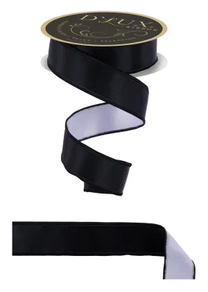 D'Lux 1.5" Satin Fused: Black, White (10 Yards) LX4001X6