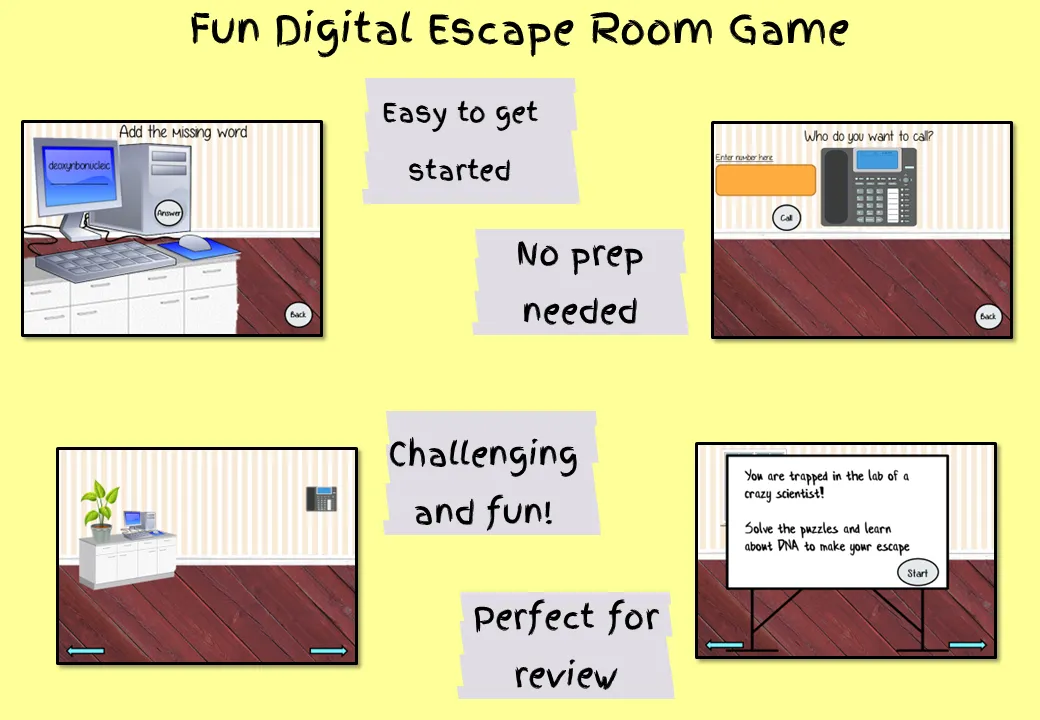 DNA Science Lesson and Escape Room Bundle
