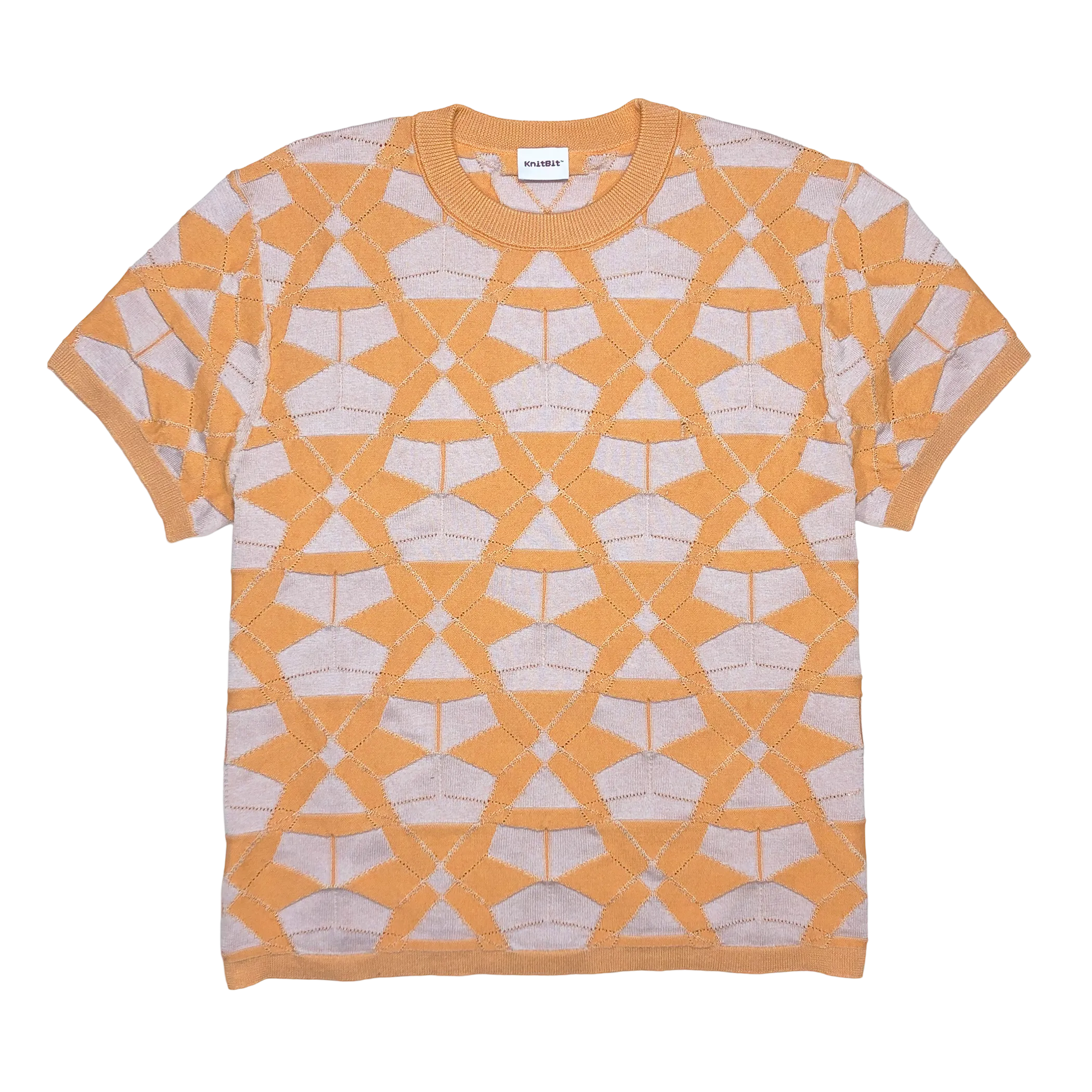 DODECA CREW NECK TEE IN ORANGE SILVER