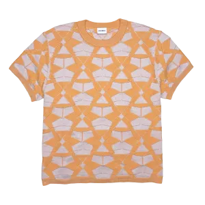 DODECA CREW NECK TEE IN ORANGE SILVER
