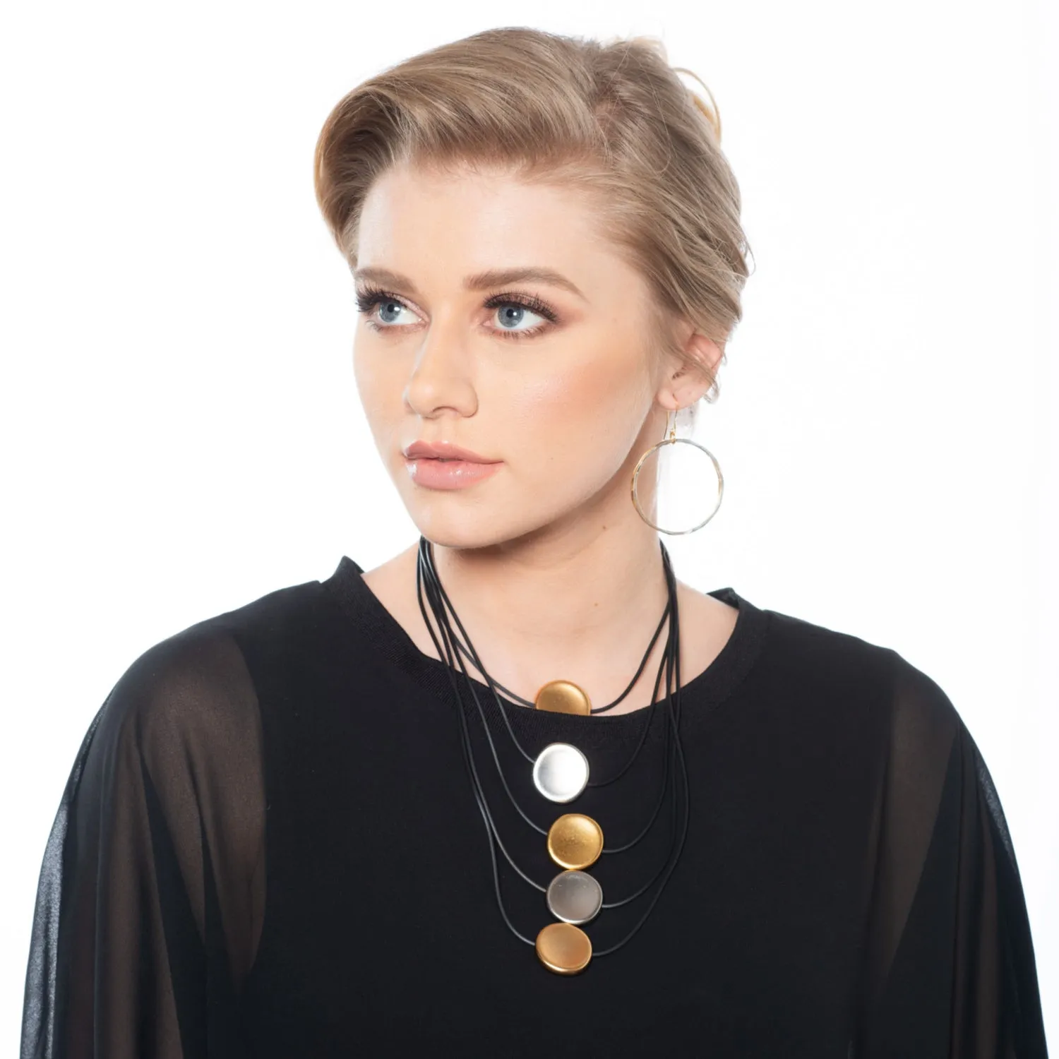 Donna Bold multilayer discs necklace
