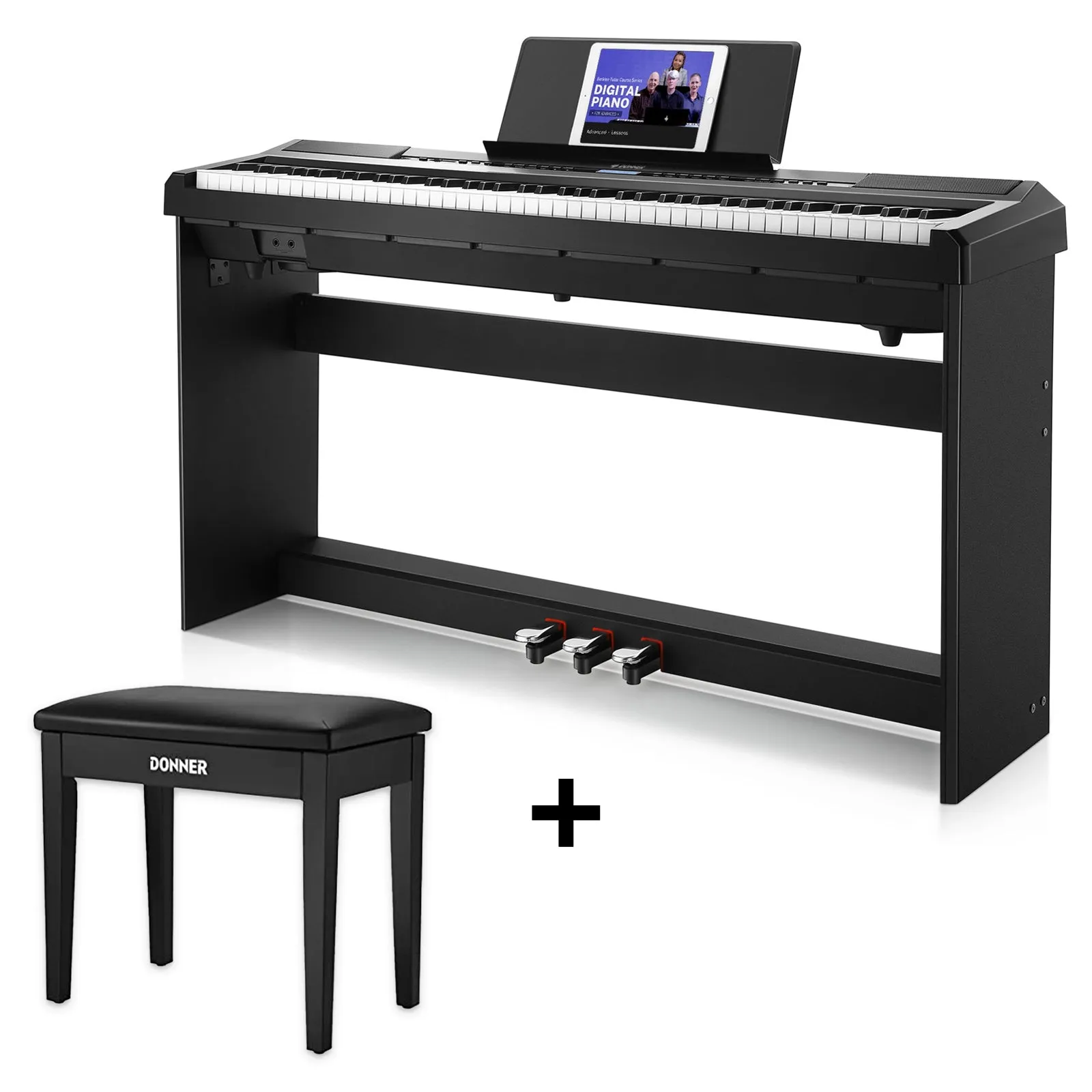 Donner DEP-20 Portable Keyboard Piano 88-Key Weighted with Stand