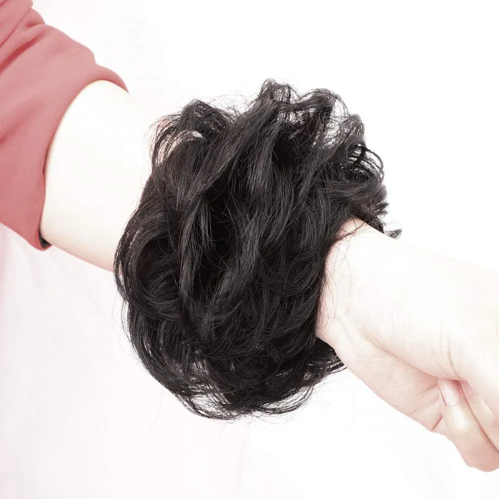 Donut Curly Wavy Messy Bun Chignon Extensions