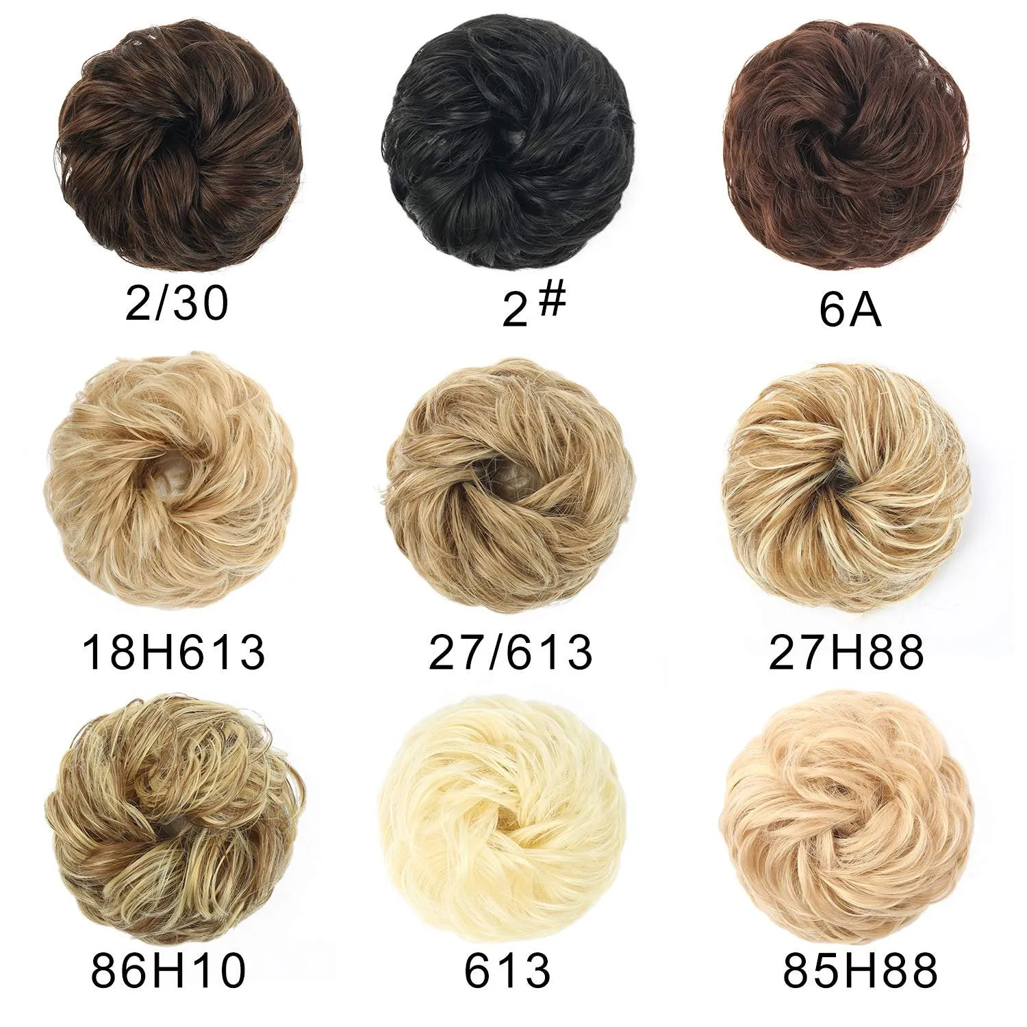 Donut Curly Wavy Messy Bun Chignon Extensions