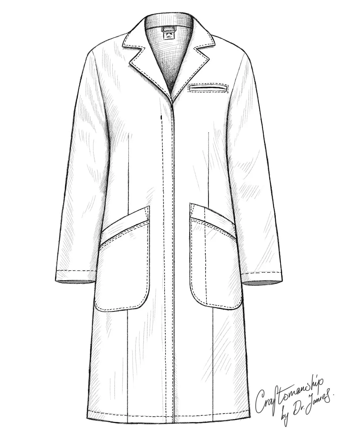 DR1 Ladies Lab Coat