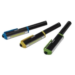Draper 28353 Cob Led Aluminium Pocket Torch (3W) (with 3 X AAA Batteries)