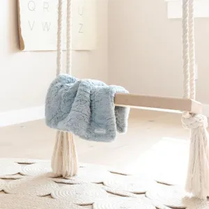 dream mini blanket : heather blue