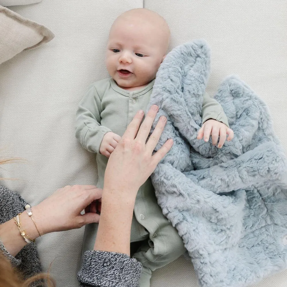 dream mini blanket : heather blue