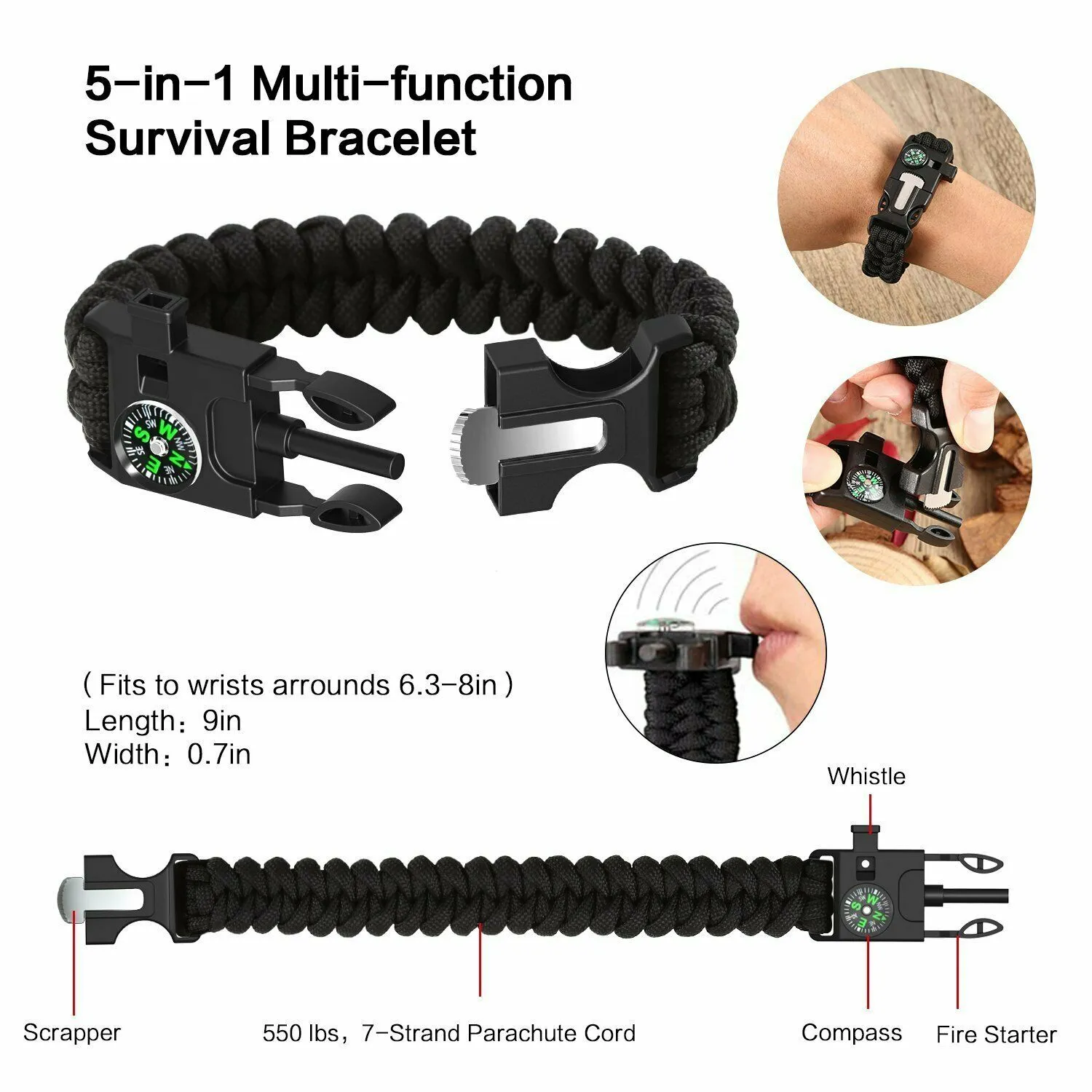 DuckOut™ 12PCS Outdoor Tactical Survival Gear Kit
