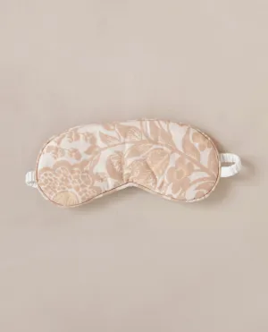 Durga Organic Cotton Eye Mask In Cream Print