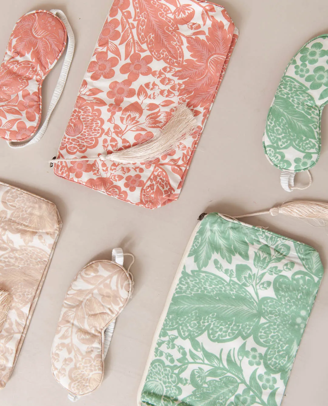 Durga Organic Cotton Eye Mask In Green Print
