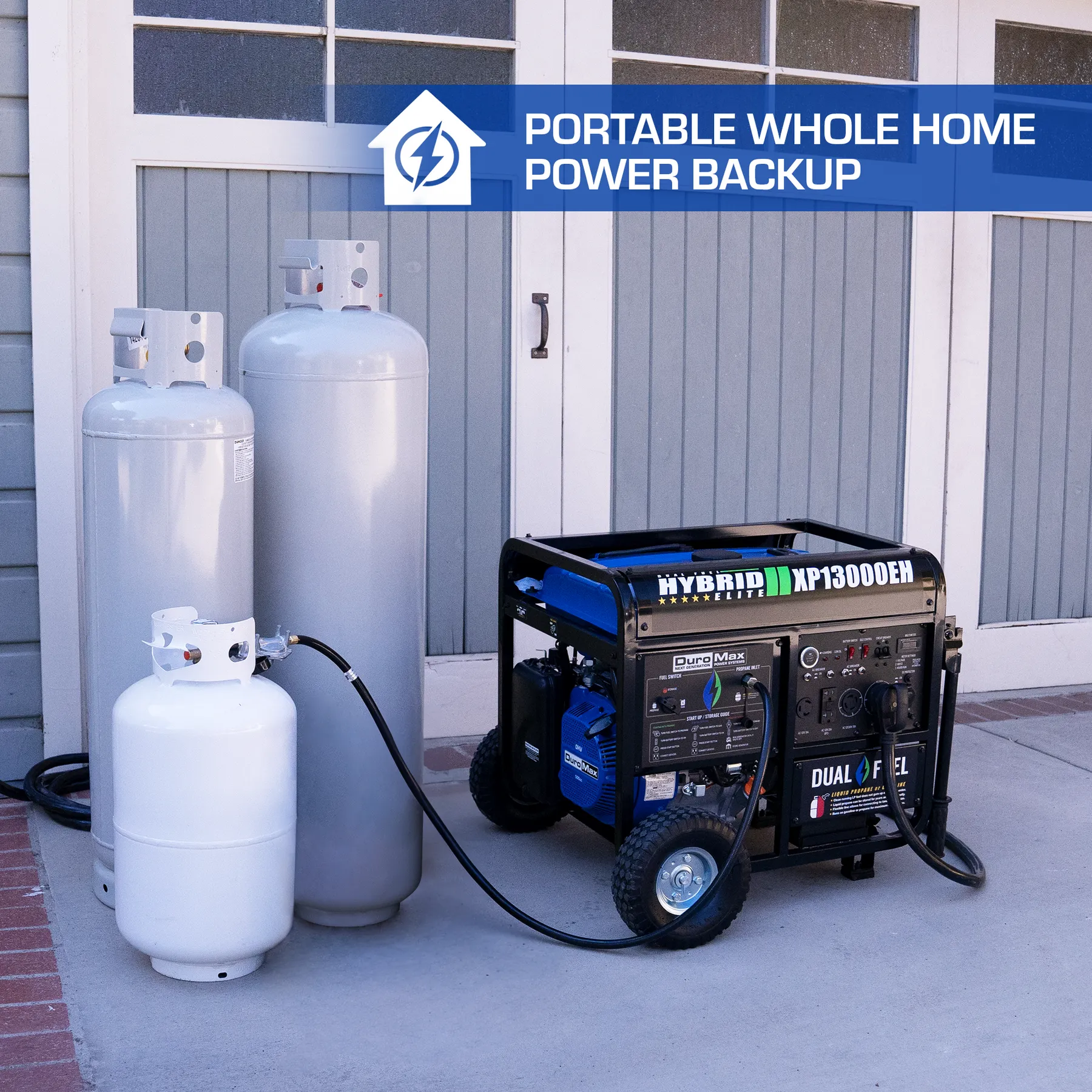DuroMax XP16000iH 16,000 Watt Dual Fuel Portable Inverter Generator w/ CO Alert