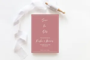 Dusty Rose Save the Date Template 02