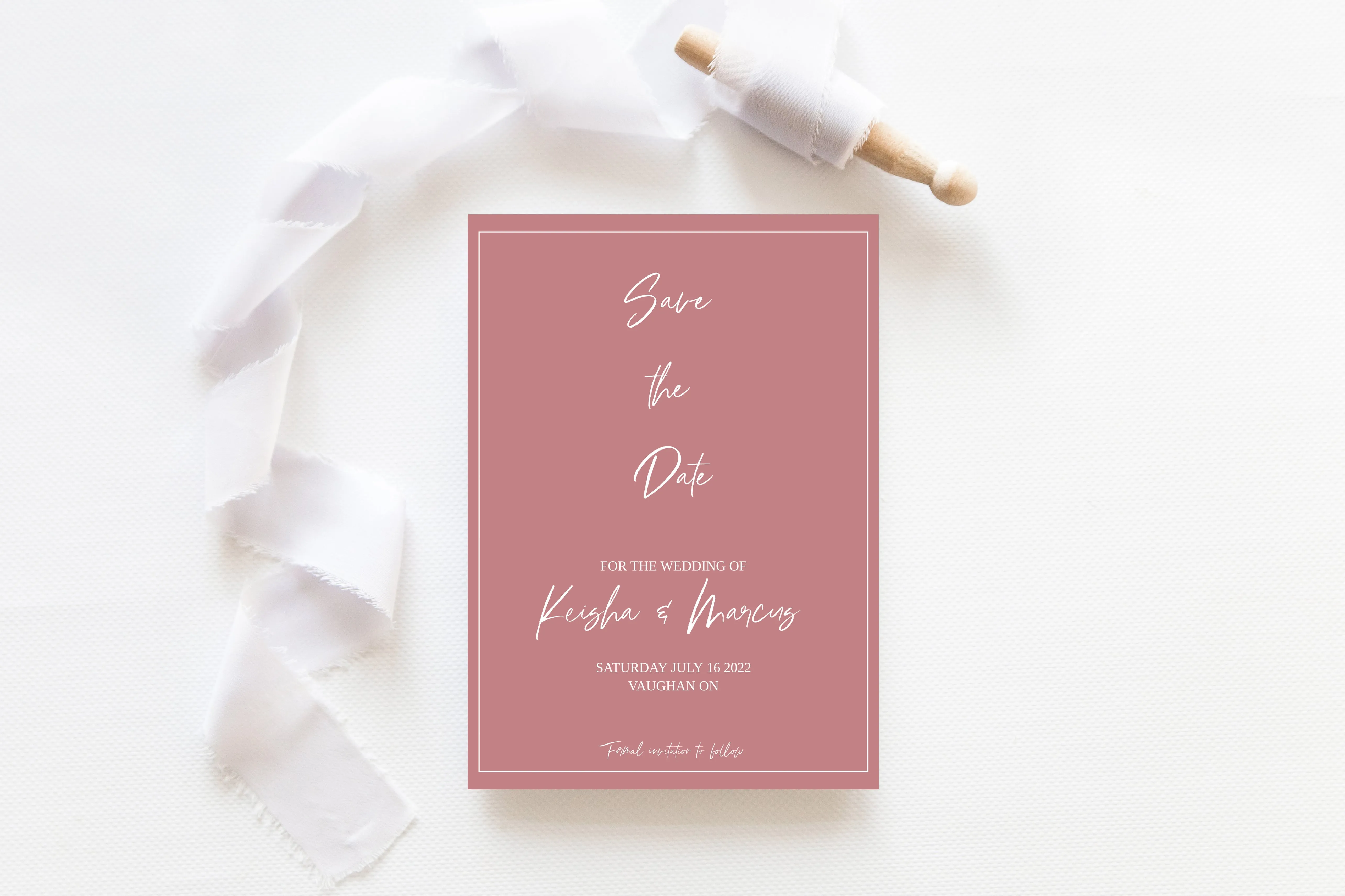 Dusty Rose Save the Date Template 02