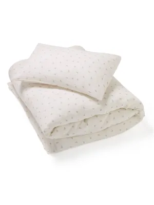 Duvet Cover Set, including Pillowcase - Taupe Rose