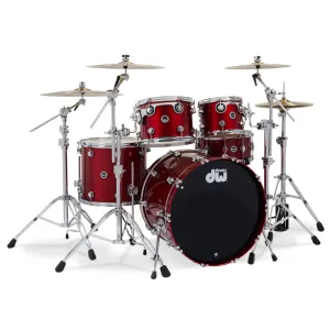 DW DWe 5-Piece Complete Bundle Kit - Black Cherry Metallic