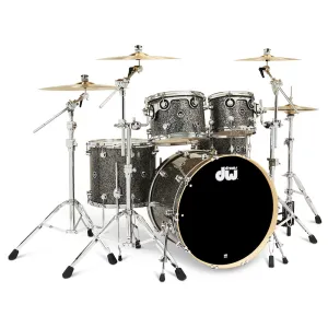 DW DWe 5-Piece Complete Bundle Kit - Black Galaxy
