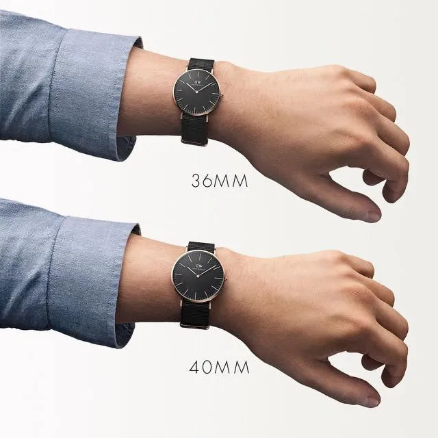 DW00100148 Daniel Wellington Classic Cornwall Black 40mm Rose Gold