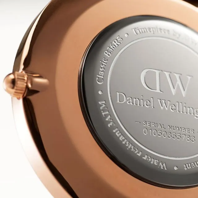 DW00100148 Daniel Wellington Classic Cornwall Black 40mm Rose Gold