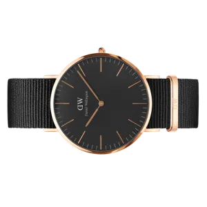 DW00100148 Daniel Wellington Classic Cornwall Black 40mm Rose Gold