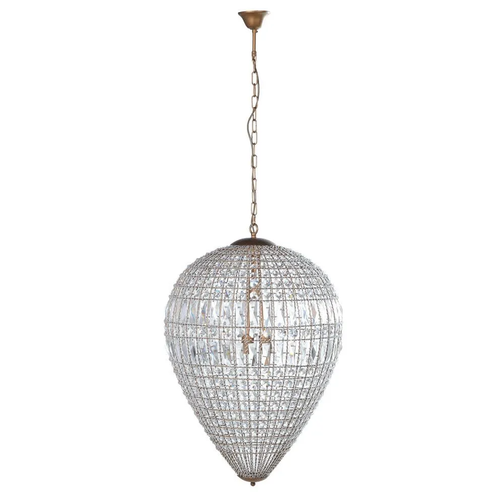 Dwell Lawn Large Dome Crystal Chandelier