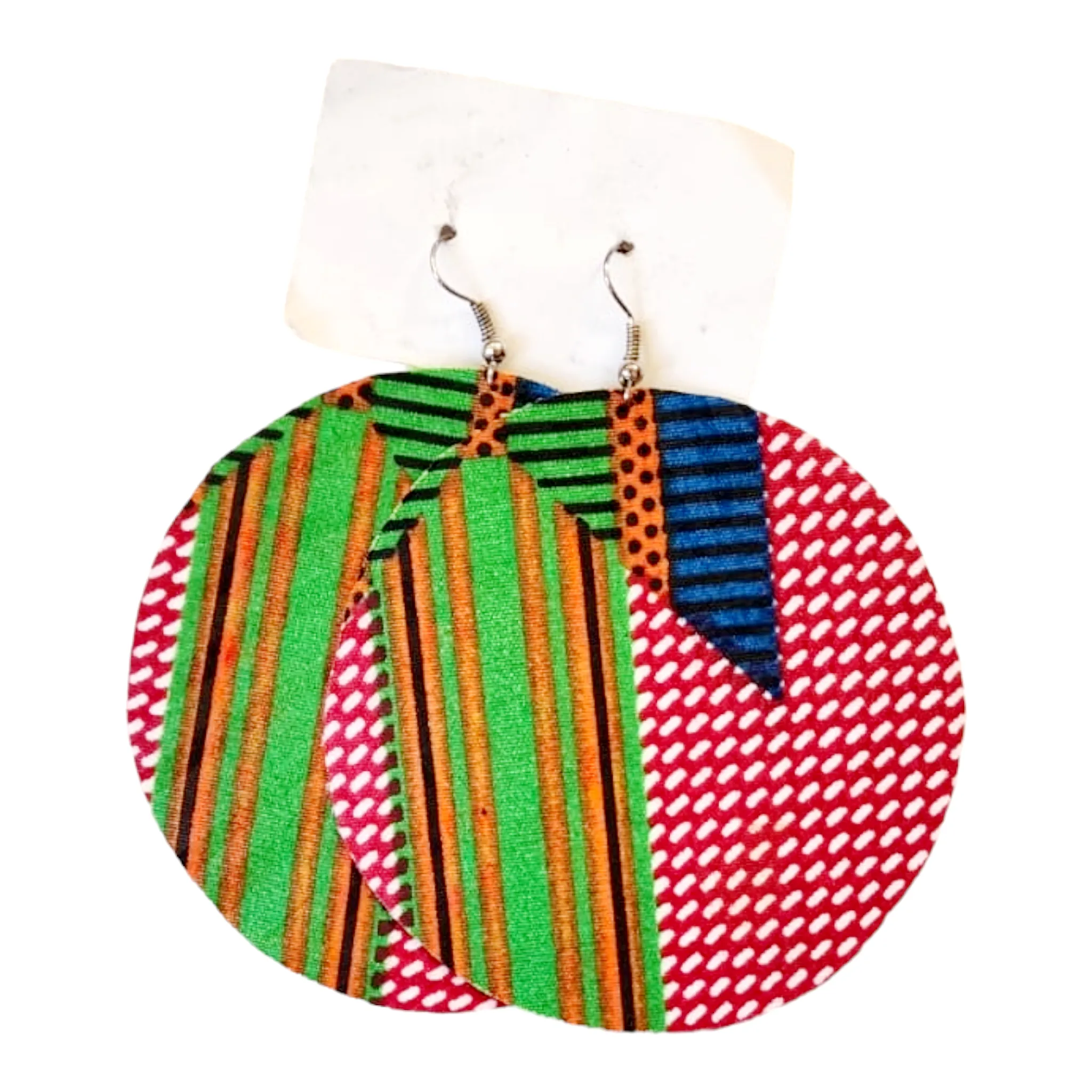 Earring - African Fabric | Bold Statement | Geri's Bluffing Boutique