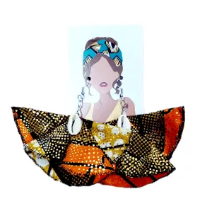Earring - African Fabric | Bold Statement | Geri's Bluffing Boutique